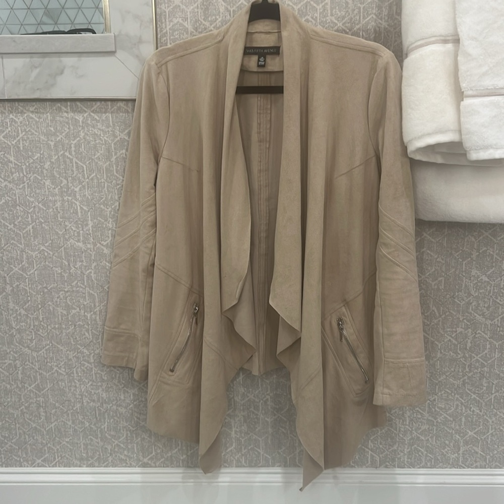 Faux Suede Tan jacket Size L